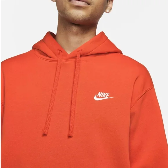 Nike Men's 100% Cotton Orange Hoodie Size Small - Picture 2 of 6